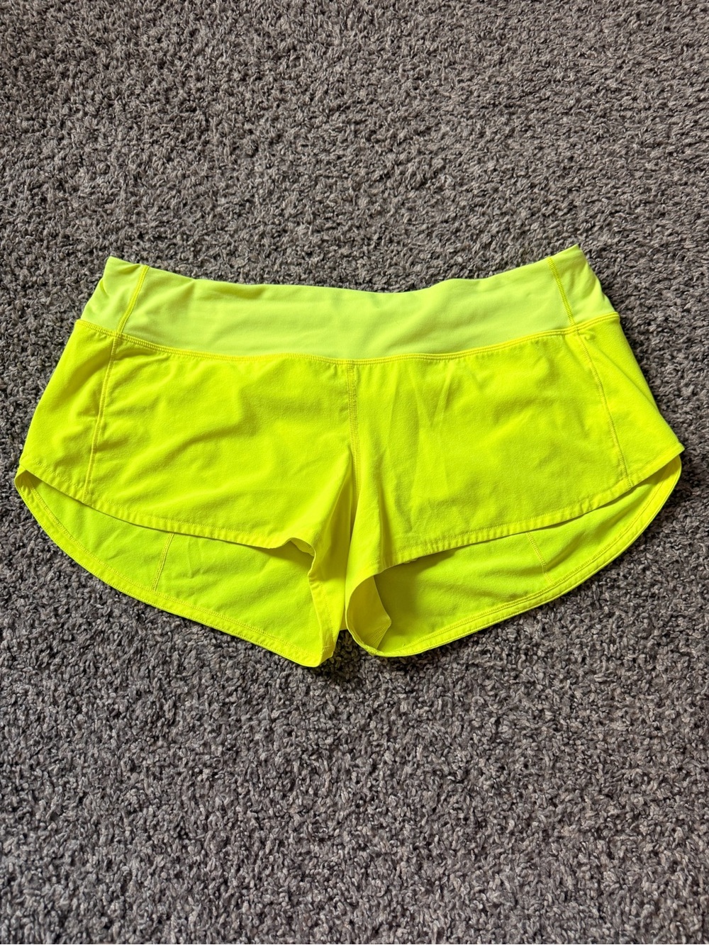 Women's Neon Yellow Performance Shorts LR speed ups electric lemon sz 10